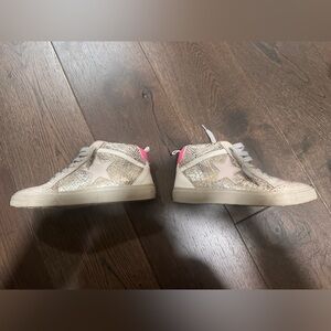 Shu Shop Paulina Gold Snake high top sneakers